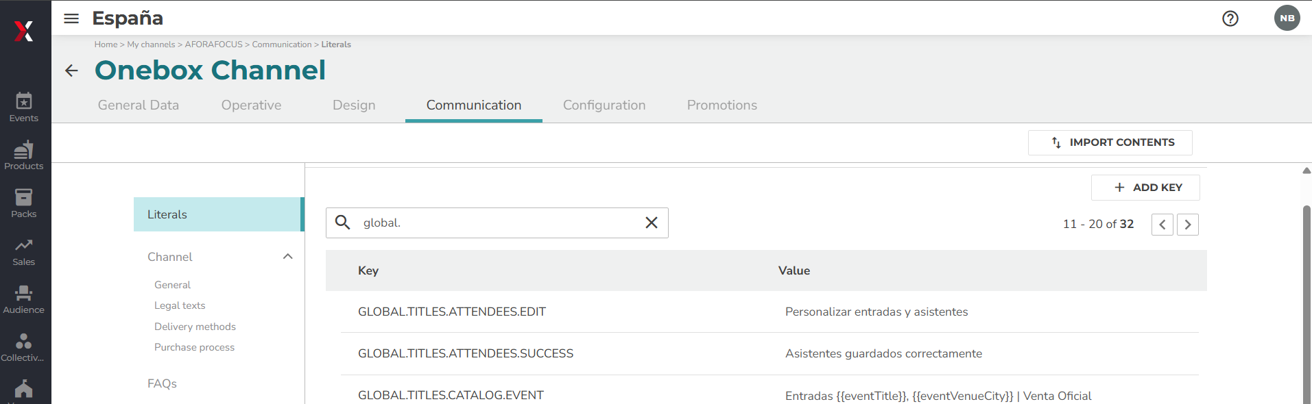 SEO Literals Configuration